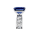 White gold Emerald Cut Cut Channel Set Diamond Engagement Ring with Four-Prong Setting_5