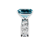 White gold Emerald Cut Cut Channel Set Diamond Engagement Ring with Four-Prong Setting_5