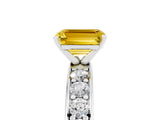 White gold Emerald Cut Cut Channel Set Diamond Engagement Ring with Four-Prong Setting_5