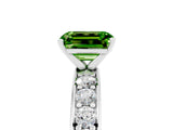 White gold Emerald Cut Cut Channel Set Diamond Engagement Ring with Four-Prong Setting_5