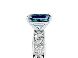 White gold Emerald Cut Cut Channel Set Diamond Engagement Ring with Four-Prong Setting_5