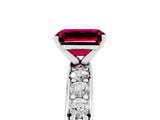 White gold Emerald Cut Cut Channel Set Diamond Engagement Ring with Four-Prong Setting_5
