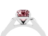 White gold Emerald Cut Cut Channel Set Solitaire Engagement Ring with Four-Prong Setting_10
