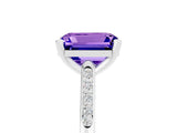 White gold Emerald Cut Cut Channel Set Solitaire Engagement Ring with Four-Prong Setting_11