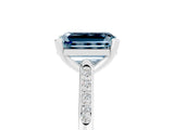 White gold Emerald Cut Cut Channel Set Solitaire Engagement Ring with Four-Prong Setting_11