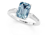White gold Emerald Cut Cut Channel Set Solitaire Engagement Ring with Four-Prong Setting_12