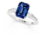 White gold Emerald Cut Cut Channel Set Solitaire Engagement Ring with Four-Prong Setting_13