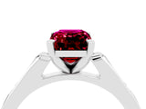 White gold Emerald Cut Cut Channel Set Solitaire Engagement Ring with Four-Prong Setting_14