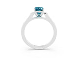 White gold Emerald Cut Cut Channel Set Solitaire Engagement Ring with Four-Prong Setting_14