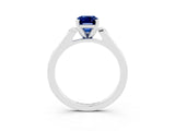 White gold Emerald Cut Cut Channel Set Solitaire Engagement Ring with Four-Prong Setting_15