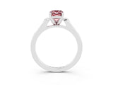White gold Emerald Cut Cut Channel Set Solitaire Engagement Ring with Four-Prong Setting_15