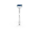White gold Emerald Cut Cut Channel Set Solitaire Engagement Ring with Four-Prong Setting_25