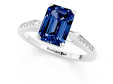 White gold Emerald Cut Cut Channel Set Solitaire Engagement Ring with Four-Prong Setting_25