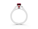 White gold Emerald Cut Cut Channel Set Solitaire Engagement Ring with Four-Prong Setting_27