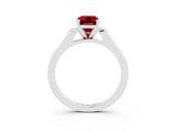 White gold Emerald Cut Cut Channel Set Solitaire Engagement Ring with Four-Prong Setting_27
