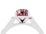 White gold Emerald Cut Cut Channel Set Solitaire Engagement Ring with Four-Prong Setting_28