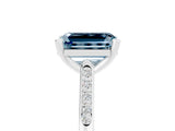 White gold Emerald Cut Cut Channel Set Solitaire Engagement Ring with Four-Prong Setting_29