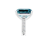 White gold Emerald Cut Cut Channel Set Solitaire Engagement Ring with Four-Prong Setting_29