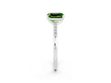 White gold Emerald Cut Cut Channel Set Solitaire Engagement Ring with Four-Prong Setting_2