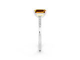 White gold Emerald Cut Cut Channel Set Solitaire Engagement Ring with Four-Prong Setting_2
