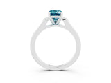 White gold Emerald Cut Cut Channel Set Solitaire Engagement Ring with Four-Prong Setting_3