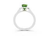 White gold Emerald Cut Cut Channel Set Solitaire Engagement Ring with Four-Prong Setting_3