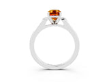 White gold Emerald Cut Cut Channel Set Solitaire Engagement Ring with Four-Prong Setting_3