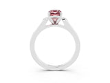 White gold Emerald Cut Cut Channel Set Solitaire Engagement Ring with Four-Prong Setting_3