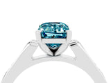 White gold Emerald Cut Cut Channel Set Solitaire Engagement Ring with Four-Prong Setting_4