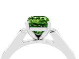 White gold Emerald Cut Cut Channel Set Solitaire Engagement Ring with Four-Prong Setting_4