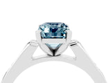 White gold Emerald Cut Cut Channel Set Solitaire Engagement Ring with Four-Prong Setting_4