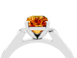 White gold Emerald Cut Cut Channel Set Solitaire Engagement Ring with Four-Prong Setting_4