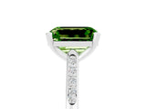 White gold Emerald Cut Cut Channel Set Solitaire Engagement Ring with Four-Prong Setting_5