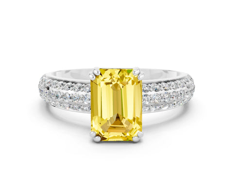 White gold Emerald Cut Cut Diamond Milgrain Marquise Band with Prong Setting