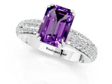 White gold Emerald Cut Cut Diamond Milgrain Marquise Band with Prong Setting_1