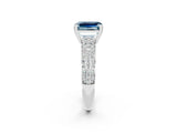 White gold Emerald Cut Cut Diamond Milgrain Marquise Band with Prong Setting_2