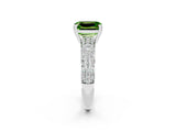 White gold Emerald Cut Cut Diamond Milgrain Marquise Band with Prong Setting_2