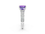 White gold Emerald Cut Cut Diamond Milgrain Marquise Band with Prong Setting_2