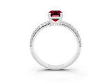 White gold Emerald Cut Cut Diamond Milgrain Marquise Band with Prong Setting_3