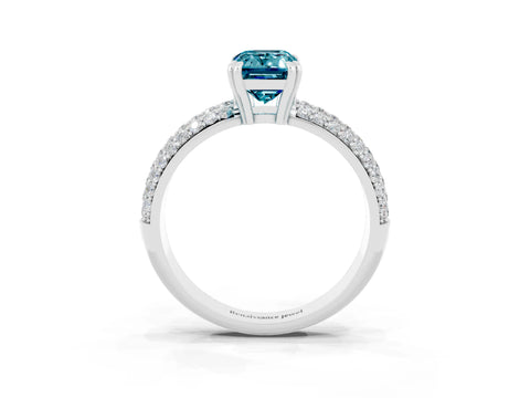 White gold Emerald Cut Cut Diamond Milgrain Marquise Band with Prong Setting_3