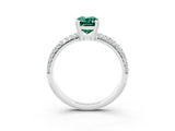 White gold Emerald Cut Cut Diamond Milgrain Marquise Band with Prong Setting_3