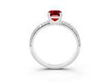 White gold Emerald Cut Cut Diamond Milgrain Marquise Band with Prong Setting_3