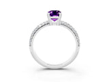 White gold Emerald Cut Cut Diamond Milgrain Marquise Band with Prong Setting_3
