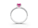 White gold Emerald Cut Cut Diamond Milgrain Marquise Band with Prong Setting_3