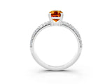 White gold Emerald Cut Cut Diamond Milgrain Marquise Band with Prong Setting_3