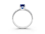 White gold Emerald Cut Cut Diamond Milgrain Marquise Band with Prong Setting_3