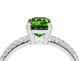 White gold Emerald Cut Cut Diamond Milgrain Marquise Band with Prong Setting_4