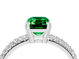 White gold Emerald Cut Cut Diamond Milgrain Marquise Band with Prong Setting_4