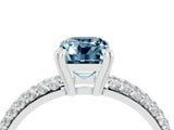 White gold Emerald Cut Cut Diamond Milgrain Marquise Band with Prong Setting_4