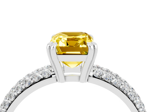 White gold Emerald Cut Cut Diamond Milgrain Marquise Band with Prong Setting_4
